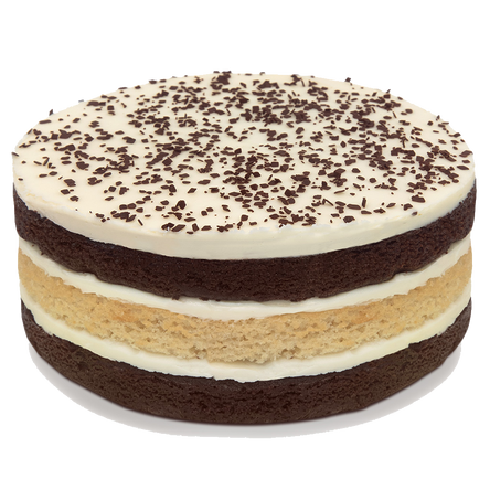 Black & White 8-inch Layer Cake with three layers