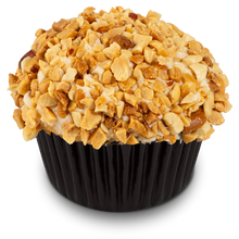 Load image into Gallery viewer, Side view of PB&amp;J cupcake not-bg

