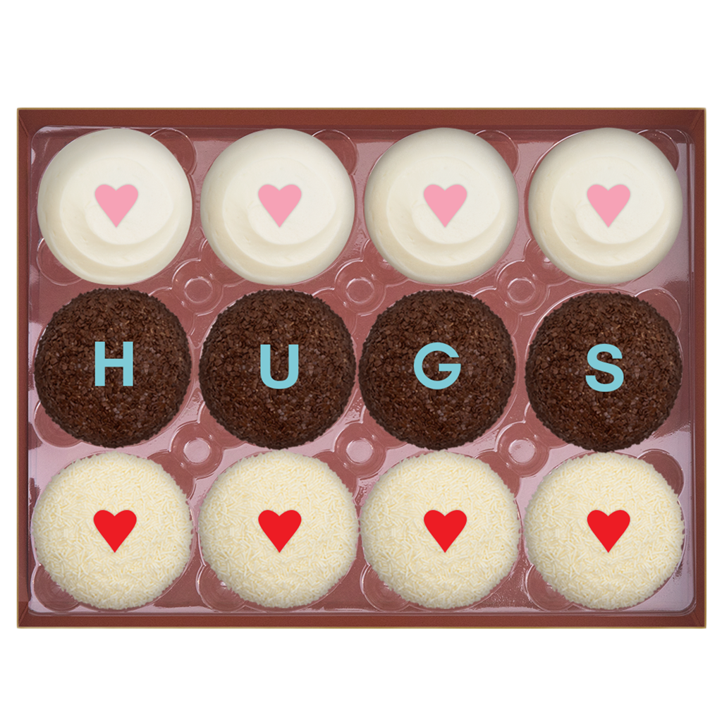 a dozen cupcakes with 