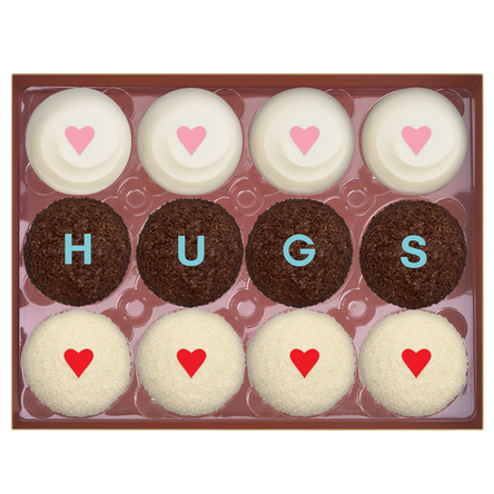 a dozen cupcakes with 